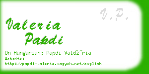 valeria papdi business card